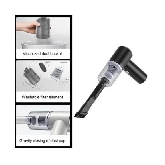 Mini Aspirador Portátil Recarregável – Ideal para Casa e Carro