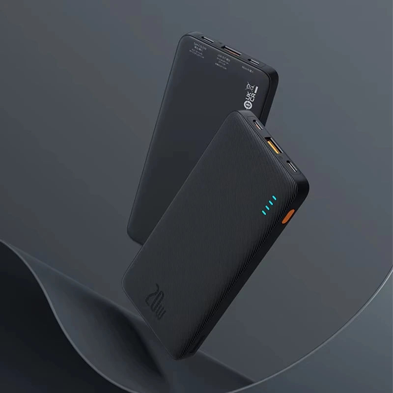 Power Bank Baseus AirPow 10.000 mAh – Turbo 20W, Carregamento Rápido Bidirecional e Cabo USB-C Integrado