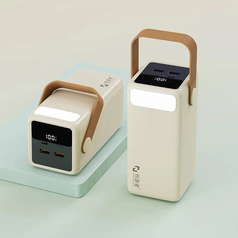 Power Bank Hengyuanzhe 60.000 mAh – Dupla Saída Rápida e Lanterna LED para Camping