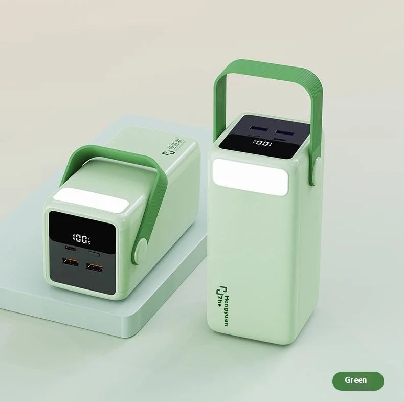 Power Bank Hengyuanzhe 60.000 mAh – Dupla Saída Rápida e Lanterna LED para Camping